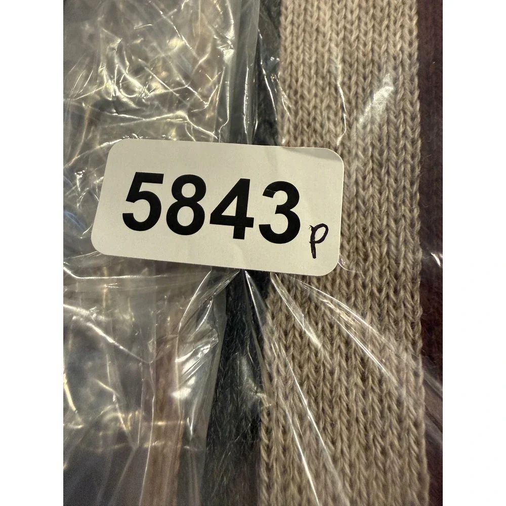 FRAAS Mens Scarf Multicolor Striped 100% Wool Fringed Winter Knit Preppy Rustic